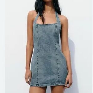 Zara Blue Denim Mini Dress